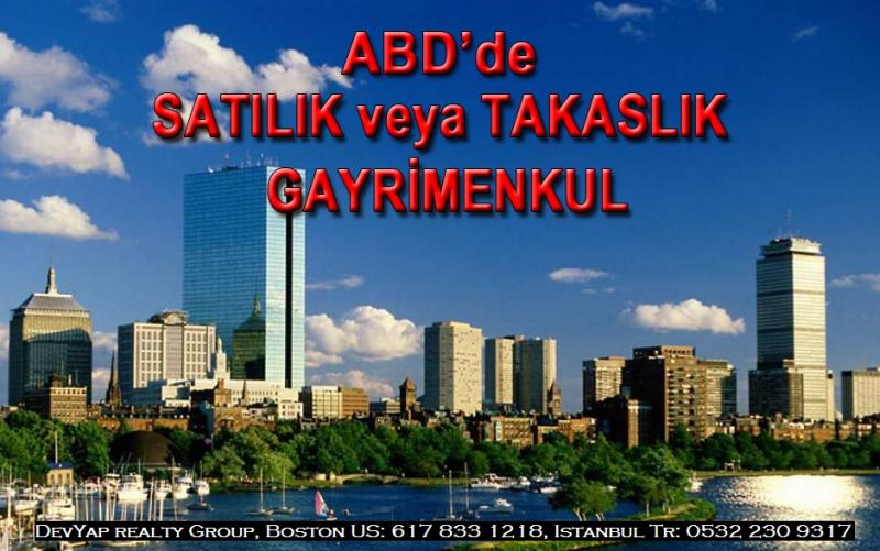 ABD de satilik veya Takaslik gayrimenkul, bina, dukkan, ev, villa is yeri